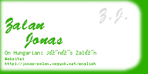 zalan jonas business card